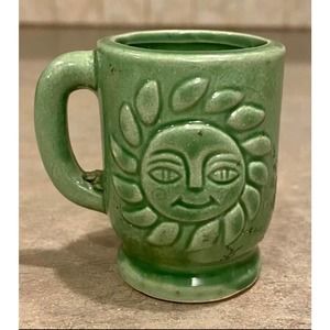 Vintage Mini Green Tea Cup 2.25” Sunshine
